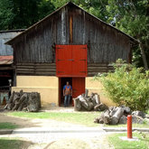 Wood Poetry's workshop is housed in a hitorical barn at this village museum